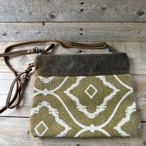 Myra Bag Olive and Brown Crossbody
